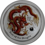 1 oz Silver Australian - Lunar Year of the Red Dragon -...