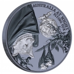 1 Unze Silber Australien 2023 Black Proof - FLUGHUND -...