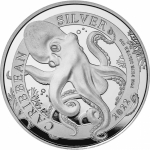 1 Unze Silber Barbados 2022 - Octopus - 2022 BU
