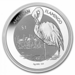 2021 BVI 1 oz Silver Flamingo Reverse Frosted BU