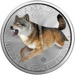 1 Unze Silber Canada Predator - Wolf 2018 Raubtiere farbig