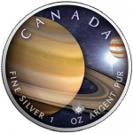 1 Ounce Silver Canada - SATURN - Sun System (7) - 2022 BU Color 5 CAD