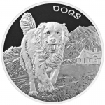 1 Unze Silber Fiji DOGS 2022 Prooflike Startmotiv Serie Hunde