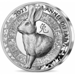 1 Ounce Silver France 20 Euro 2023 - Lunar Series - Year of the Rabbit  - Proof 