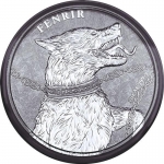 1 Ounce Silver Germania Mint - FENRIR the BEAST from ASGARD - 2022 BU - Real Photos !