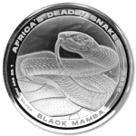 1 Ounce Silver Congo 2022 BU - BLACK MAMBA - Deadly Snakes - 1st Issue