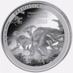1 oz Silver Congo 2022 BU - Parasaurolophus - Series Prehistoric Life - Issue 9 - 20 Frs
