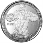 1 Ounce Silver Republic of Congo - Silverback Gorilla...