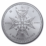 1 ounce silver Malta 5 Euro 2023 BU - MALTA CROSS