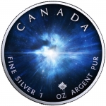 1 ounce silver Maple Leaf 2023 BU Color - The BIG BANG - Series The Universe - Issue 3