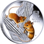 1 oz Silver Proof Australian Lunar Year of the Mouse Coin...