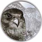 1 ounce silver Mongolia 2023 Proof - SAKER FALCON -...