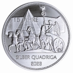 1 Ounce Silver Round Germania - QUADRIGA - 15 Years Anniversary - 2023 BU - Coin Card