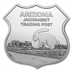 1 Unze Silber Round Route 66 Icons of Route 66 Shield (Arizona - Jack Rabbit Trading Post)