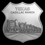 1 Unze Silber Round Route 66 Icons of Route 66 Shield (Texas Cadillac Ranch)