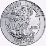1 Ounce Silver Round - Walking Lady Liberty - Design...