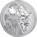 1 Unze Silber Ruanda Okapi 2021 African Ounce 50 RWF