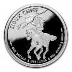 1 Unze Silber Sioux Nation 2020 Indian War Chief (3) - Der Krieger - Reverse Proof - 1 $ - Serie