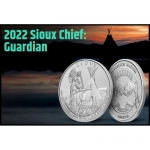 1 Ounce Silver 2022 Sioux Nation Indian Chief (5) - The Guardian -  1 Dollar - Reverse Proof