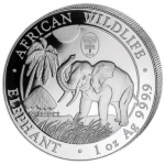 1 Oz Silver Somalia 100 Sh Wildlife Elephant  WMF Berlin...