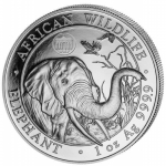 1 Oz Silver Somalia 100 Sh Wildlife Elephant  WMF Berlin...