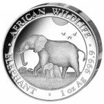 1 Oz Silver Somalia 100 Sh Wildlife Elephant High Relief 2022