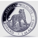 2022 Somalia 1 oz Silver African Wildlife Leopard BU...