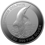 2020 Australia 1 oz Silver $1 Spinner Dolphin BU