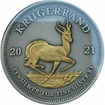 1 oz Silver Südafrika - Krugerrand - 2021 Antique...