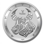 1 Unze Silber Tokelau 2 Dollars 2021 Sternzeichen Zodiac - Taurus Stier BU