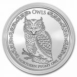 2021 Tokelau 1 oz Silver $5 Owls: Northern Pygmy Owl BU