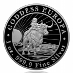 2022 Tokelau 1 oz Silver Goddess Europa 2022 BU