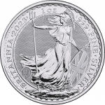 1 Ounce Silver United Kingdom - Britannia - 2023 BU - Last Issue with Queen Elizabeth II. on Coat of Arms !