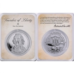 1 Unze Silber USA 2023 BU Round Coin Card - ADAM SMITH - Kapitalismus Freies Unternehmertum - Serie Gründer der Freiheit 