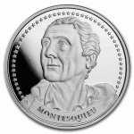 1 Unze Silber USA 2023 BU Round - MONTESQUIEU - GEWALTENTEILUNG - Serie Gründer der Freiheit 