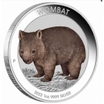 1 Unze Silver Wombat 2022 Blister Coin Card Australien 1AUD