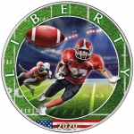 1 oz Silver American Eagle USA 2020 Colorized Football -...