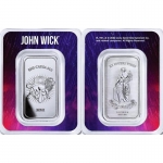 1 Unze Silberbarren - JOHN WICK - Continental Coin - BU Coin Card