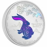 1 oz Silver Niue 2023 - Lunar Rabbit - Year of the Rabbir - 2023 Proof Colour 2 NZD - Lunar Series