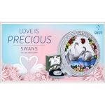 1 Ounce Silver Niue - WHITE SWANS - Precious Love series...