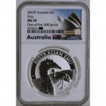 1 ounce silver Australia 2022 EMU - NGC MS 70 - Coin Card...