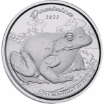 NEW* 1 ounce silver Dominica EC8 - 2022 Prooflike - Mountain Chicken - 2$