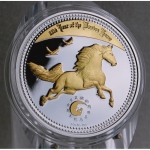 1 ounce silver Camerron 2014 Gilded Proof - YEAR of the...