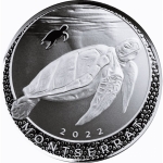 1 ounce Silver Montserrat 2022 BU - EC8 Series - SEA TURTLE  - 2 $