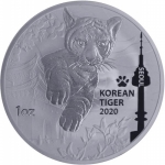 1 oz Silver South Korea Korean Tiger 2020