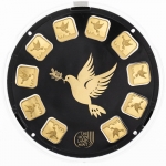 10 x 1 gram Dove of Peace Gold Bar Genesis Multidisc.9999...