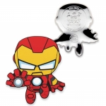 2 $ 2021 Fiji - Marvel Mini Hero Coin #2 - Iron Man 1 Oz Silber  Proof