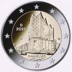2 Euro Deutschland 2022 Elbphilharmonie Hamburg -...