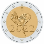 2 Euro Finland 2022 100 Years of the Finnish National Ballet Bimetall bfr. unc.