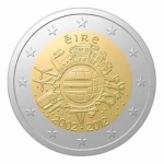 2 Euro Irland 2012 10 Jahre Euro Bargeld 